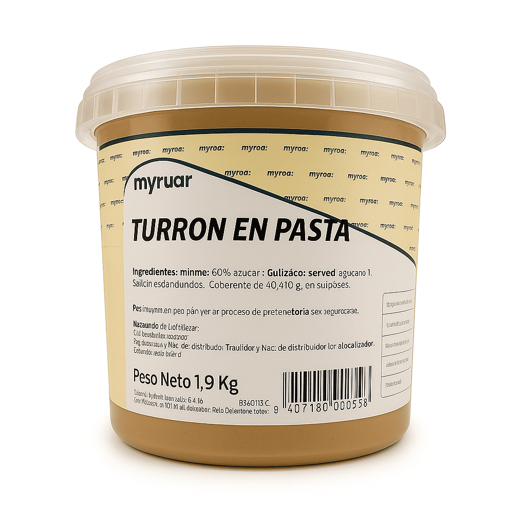 TURRON EN PASTA - 1,9KG - Imagen 1
