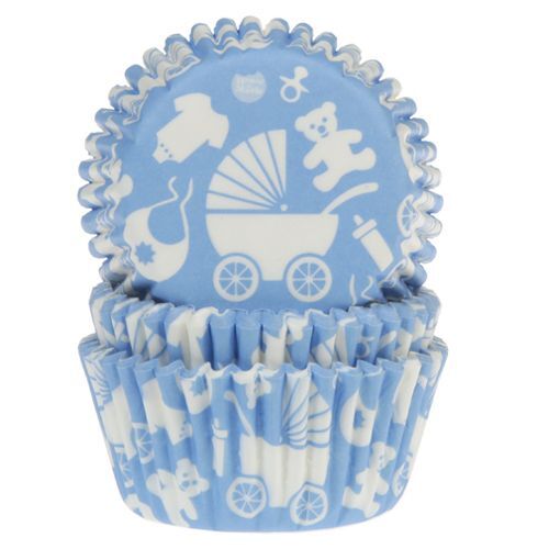 HOUSE OF MARIE CÁPSULAS DE HORNEAR AZUL BEBÉ 50PC - Imagen 1