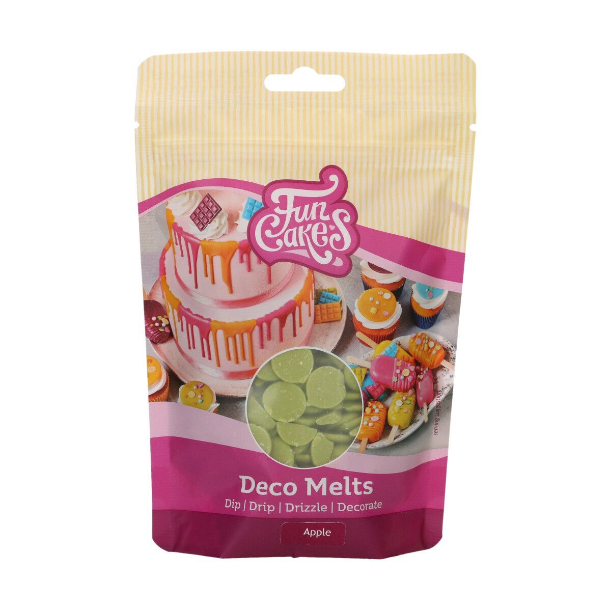FUNCAKES DECO MELTS - SABOR MANZANA VERDE- 250G - Imagen 1