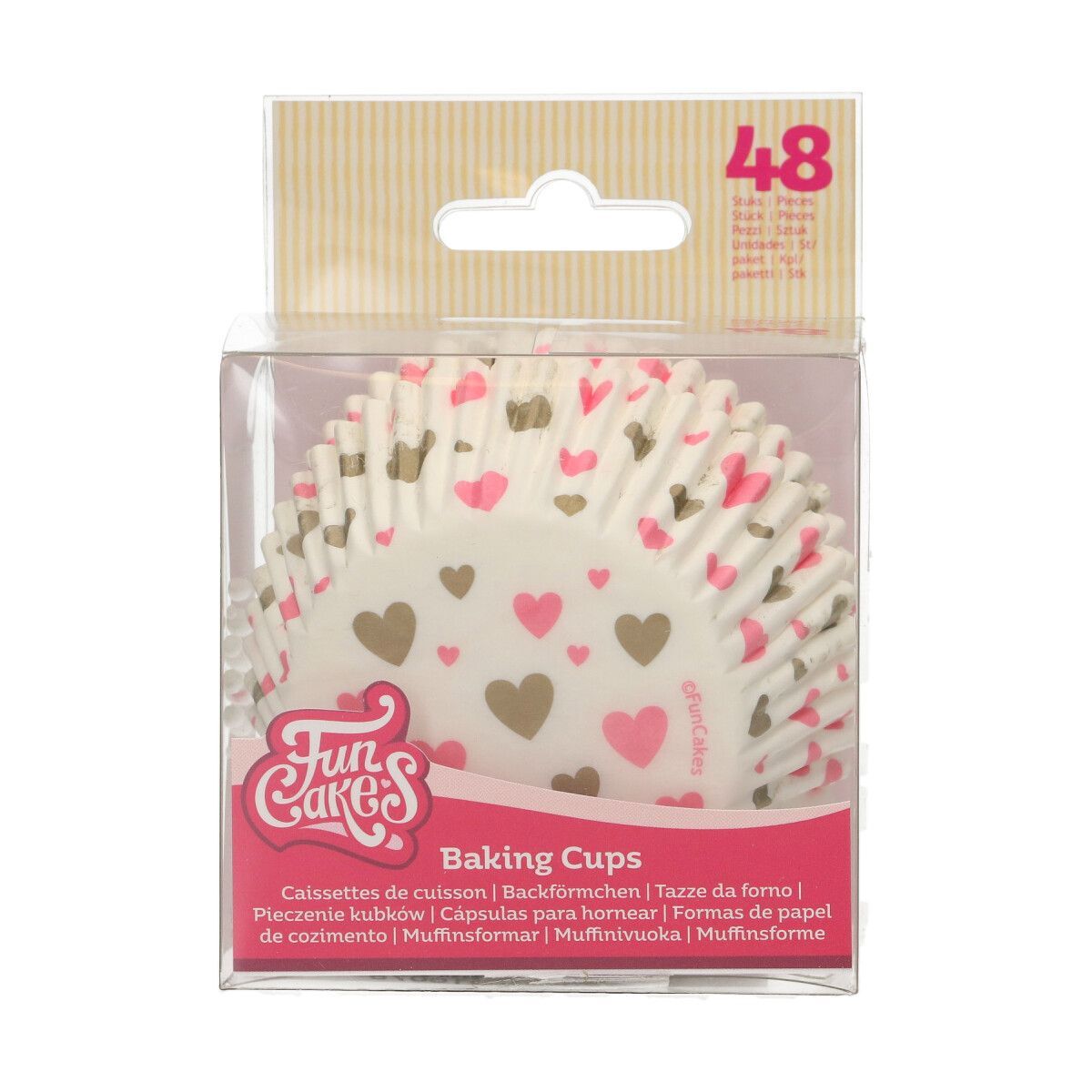 FUNCAKES CÁPSULAS PARA HORNEAR CORAZONES 48U - Imagen 1