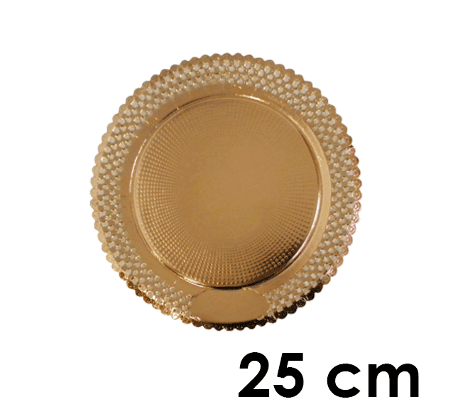 PLATO BLONDA - ORO 25 cm - 1 Unidad - Imagen 1